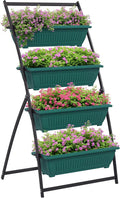 Outsunny Raised Garden Bed, 4 Tier Vertical Garden Planter Set, 4 Outdoor by Outsunny