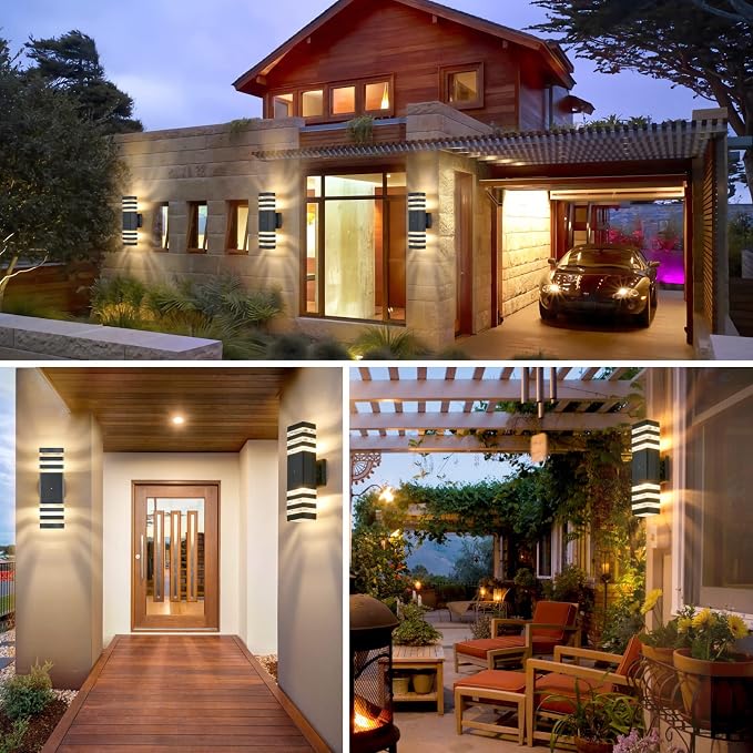 DASTOR Dusk to Dawn Outdoor Lighting, Square Up and Down Outdoor Wall Light - Image 6
