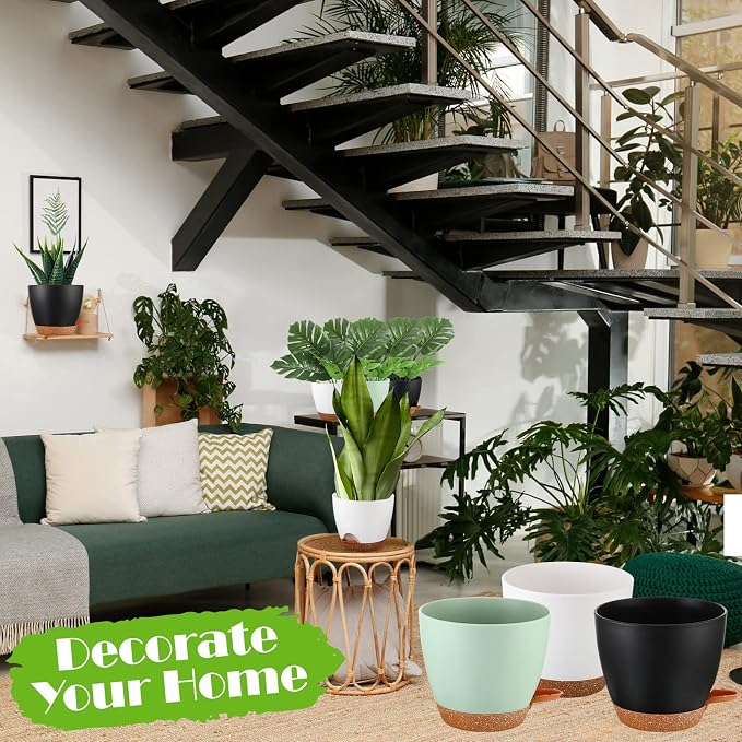 Remerry 15 Pcs 7/6.5/6/ 5.5/5 Inch Self Watering Planters - Image 6