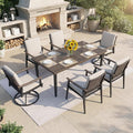 NATURAL EXPRESSIONS 7 Piece Patio Dining Table Outdoor Furniture Set by NaturalExpressions