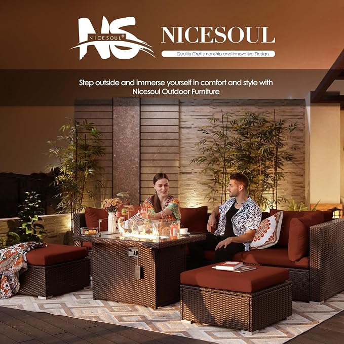 NICESOUL 11 Piece Outdoor Furniture Set - Image 9