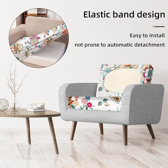 8Pcs Stretch Patio Cushion Covers, Outdoor Couch Covers Replacement, Outdoor - Image 5