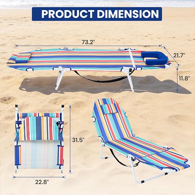 LILYPELLE Folding Chaise Lounge Chair - Image 4