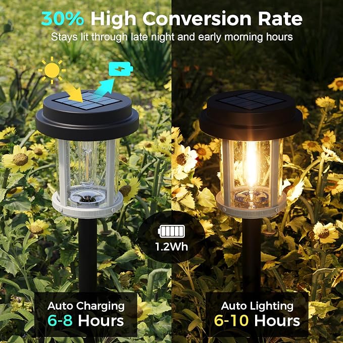 XMCOSY+ Solar Pathway Lights Outdoor, Garden Lights - Image 2
