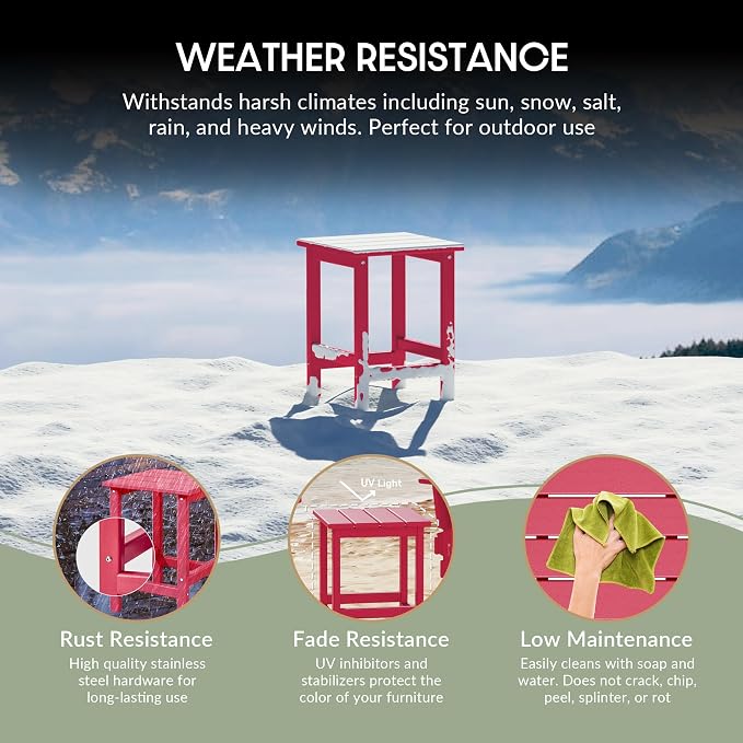 WestinTrends Malibu Square Outdoor Side Table - Image 4
