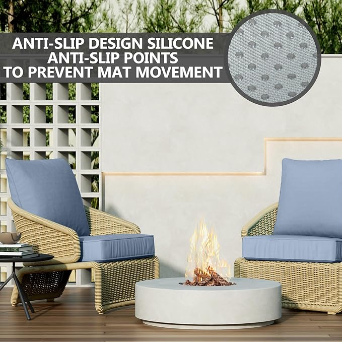 24" x 24" x 6" Outdoor Deep Seat Cushions Set - Image 6