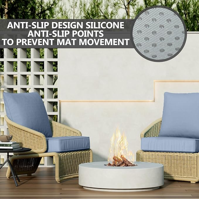 22" x 22" x 6" Outdoor Deep Seat Cushions Set - Image 6
