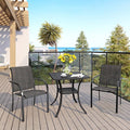 VICLLAX Patio Set for 2, Outdoor Dining Set Includes 28" Small Outdoor Table by HOME