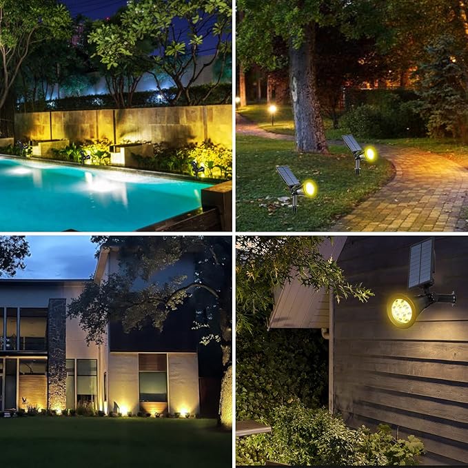 T-SUN Solar Spotlights, 7 LED Solar Lights Outdoor Waterproof, Auto ON/Off - Image 8