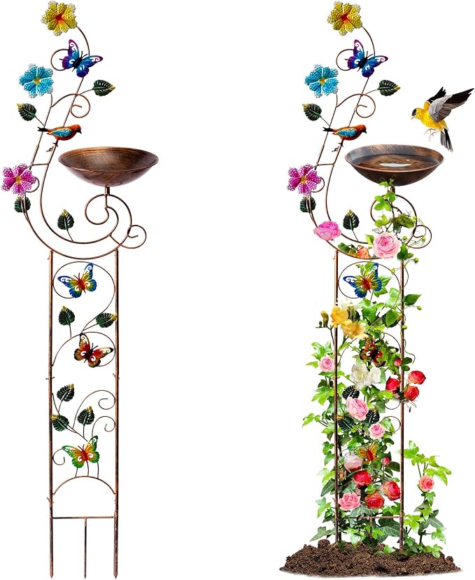 57" Height Metal Bird Bath by YYWMWM