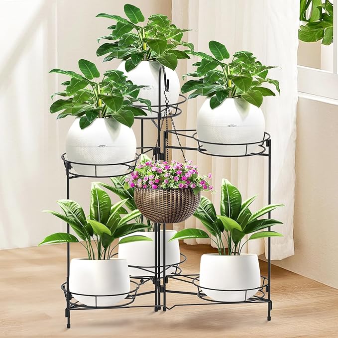 Heavy Duty Metal Plant Stand, Indoor Outdoor Plant Shelf & Rack by DiiKoo