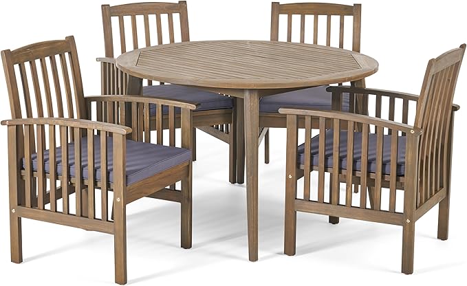 Christopher Knight Home Casa Outdoor Acacia Wood 5 Piece Dining Set by ChristopherKnightHome