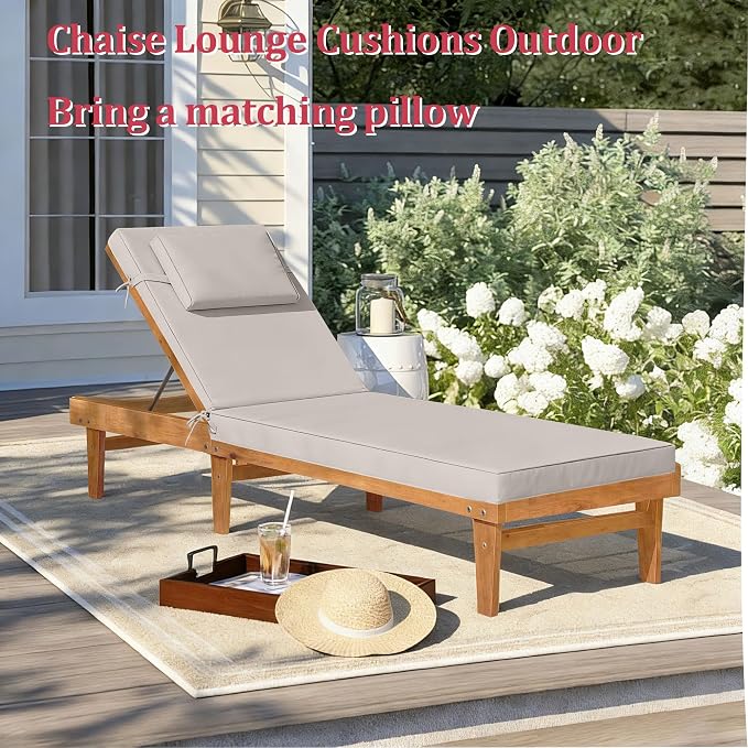Chaise Lounge Cushions Outdoor 72x21x4 Inch, Patio Lounger Chair Cushion - Image 6
