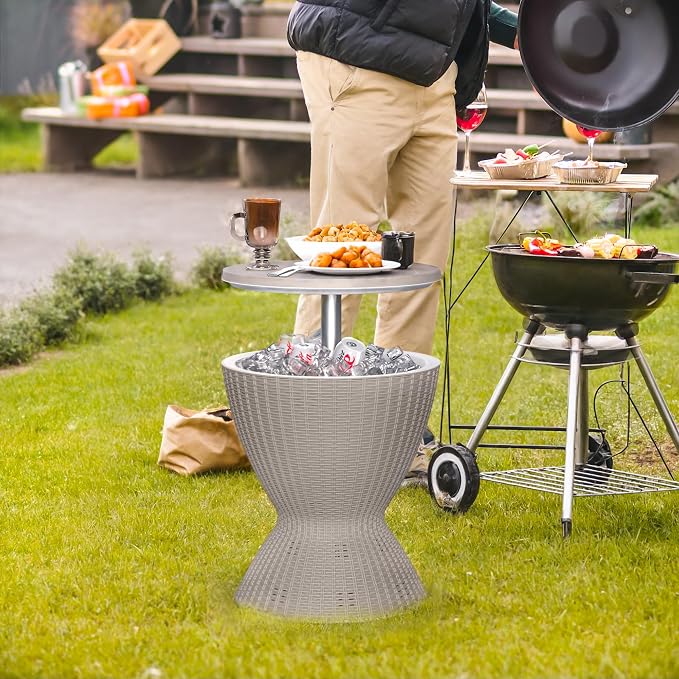 EasyUp Outdoor Cooler Bar Table – 8 Gallon Outdoor Patio Cooler Table - Image 6