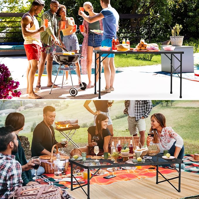 Folding Gril Table, 4x2 FT Camping Table - Image 4