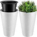 Sieral Set of 2 Tall Outdoor Planters 12 x 18 Inch Large Resin Outdoor Planters by Sieral
