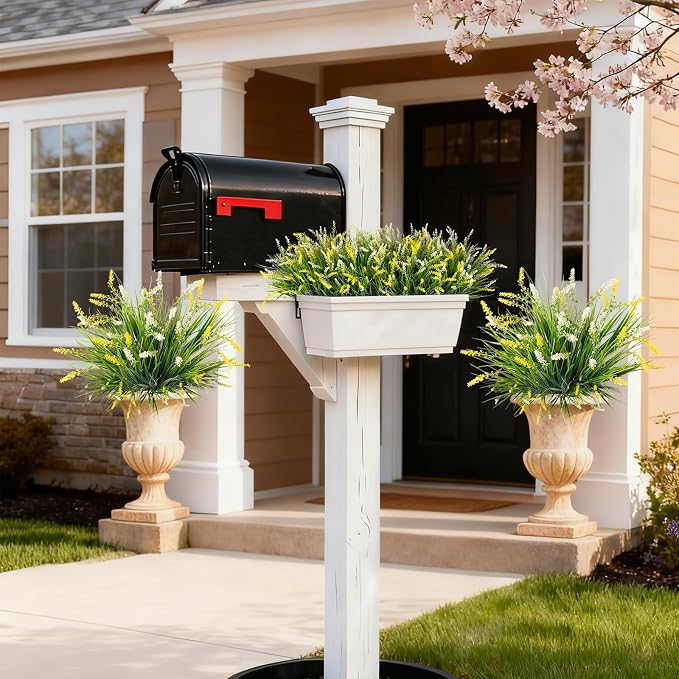 Artificial Faux Plants for Outdoor Spring Decoration, Fake Flowers Shrubs UV - Image 4