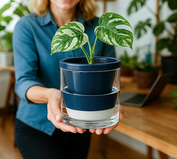 D'vine Dev 4 Inch Design Self Watering Planter - Image 3