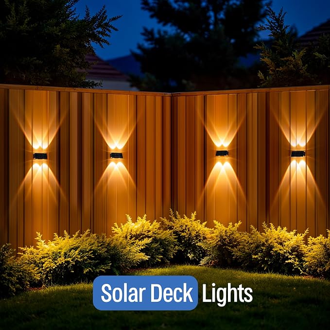 NIORSUN Solar Fence Lights, 12 Pack Deck Light, Led Outdoor Lights - Image 3