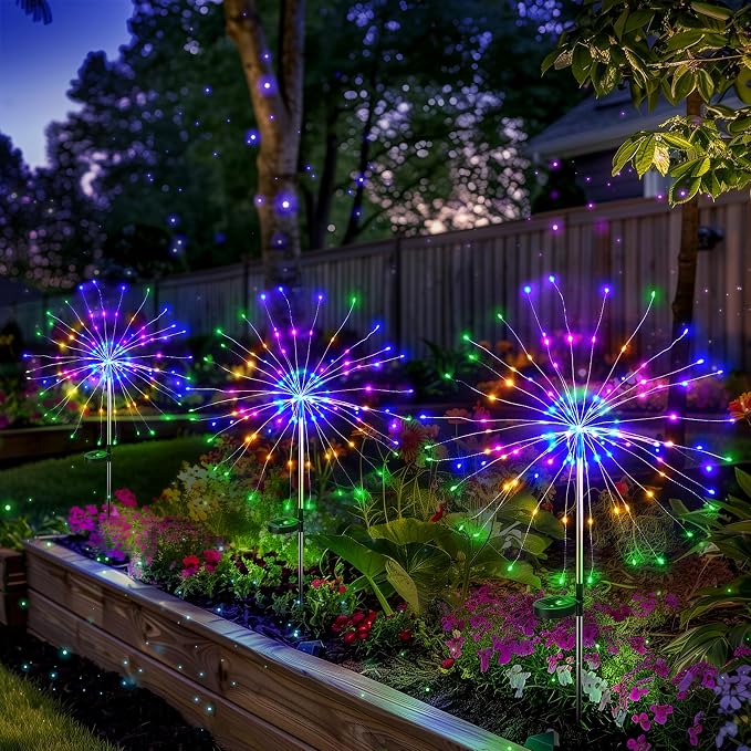 Solar Garden Lights Outdoor Decor: Fireworks Light Waterproof - Image 6