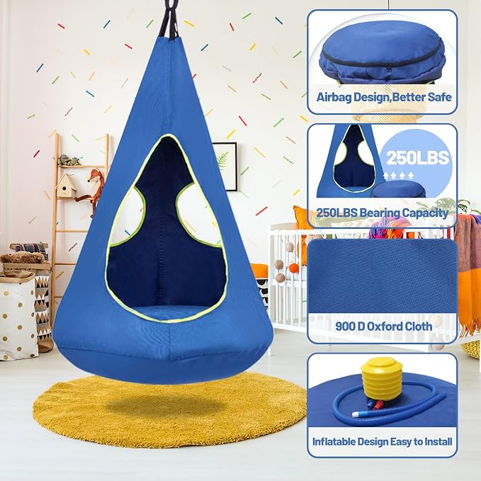 Kids Nest Swing Chair, Hanging Hammock Chair Nest Hammock Swing Chair - Image 2
