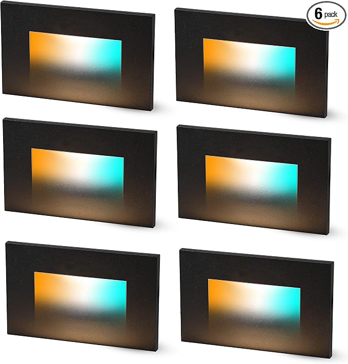 CLOUDY BAY 120V 5CCT Dimmable LED Indoor Outdoor Step Light, by CLOUDYBAY