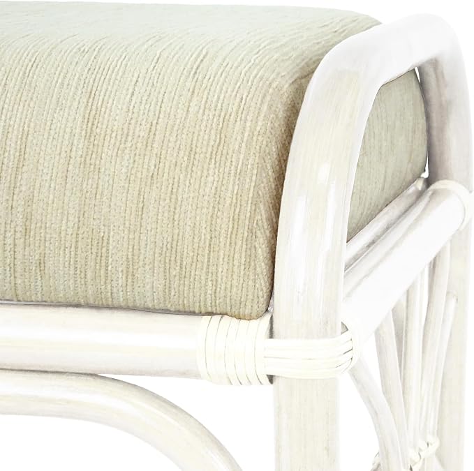 Krit Handmade Rattan Wicker Ottoman Footstool - Image 6