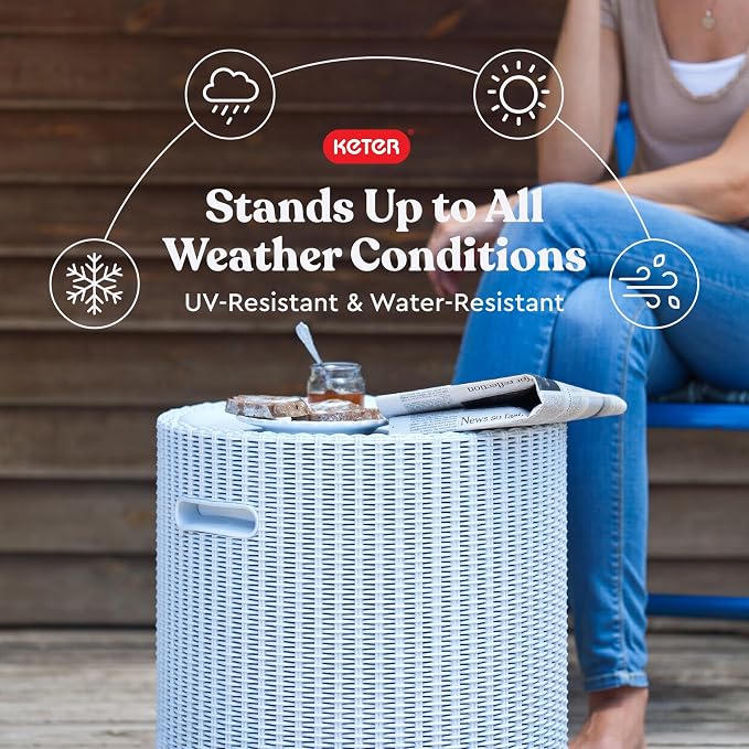 Keter Cool Side Table Cooler 3 in 1 Outdoor Patio Table and Ice Chest Storage - Image 6