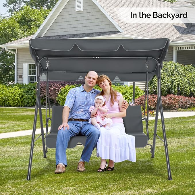 VINGLI 550 LBS Outdoor Porch Swing - Image 7