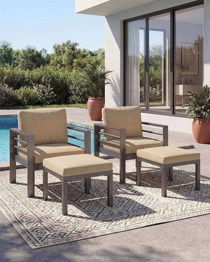 AECOJOY Aluminum Patio Furniture Armchair by AECOJOY