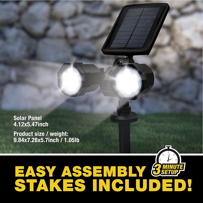 Bell+Howell Bionic Spotlight Duo Deluxe Solar Lights: Effortless Outdoor - Image 4