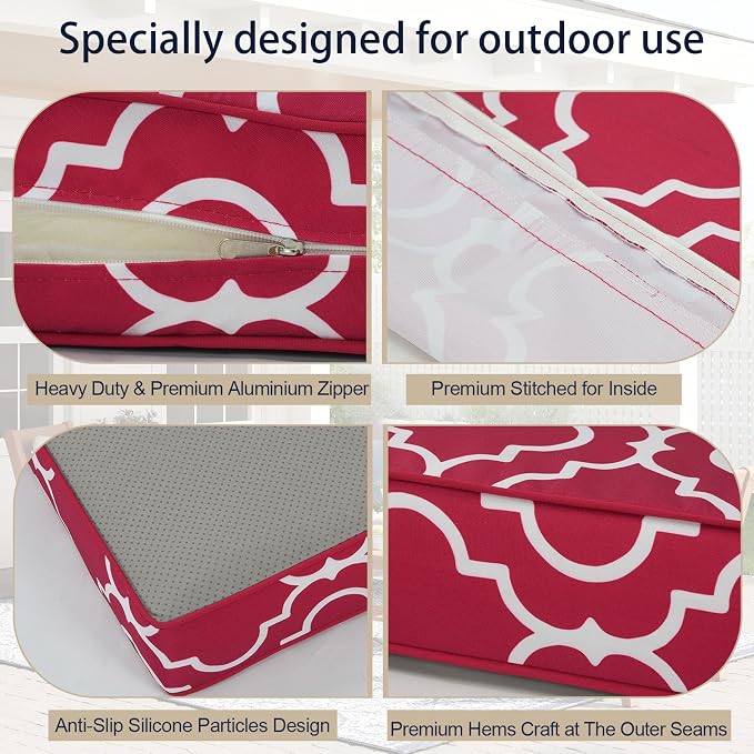 Outdoor Cushion Covers for Patio Furniture, Patio Cushion Covers Replacement - Image 3