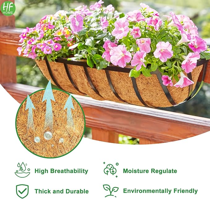 HFHOME 30" Window Box Deck Railing Planter - Image 4