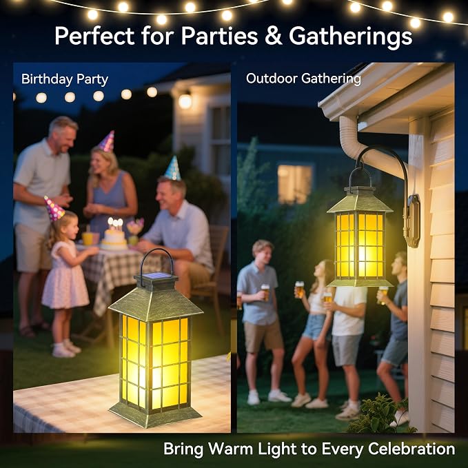 2 Pack 13" Bronze Solar Lantern - Image 6
