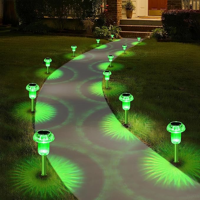 St Patricks Day Decorations Solar Lights Outdoor Pathway Waterproof 8 Pack - Image 7