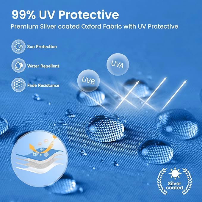 PHI VILLA Canopy with One Sidewalls, Angled Leg 12 x 12 UV Block Sun Shade - Image 9