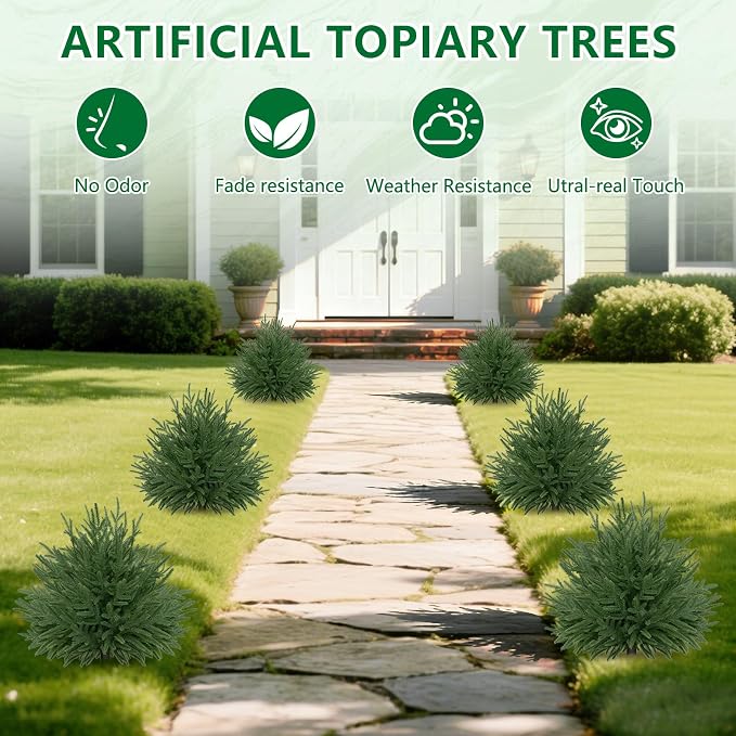 Artificial Norfolk Topiary Cedar Trees - Image 3