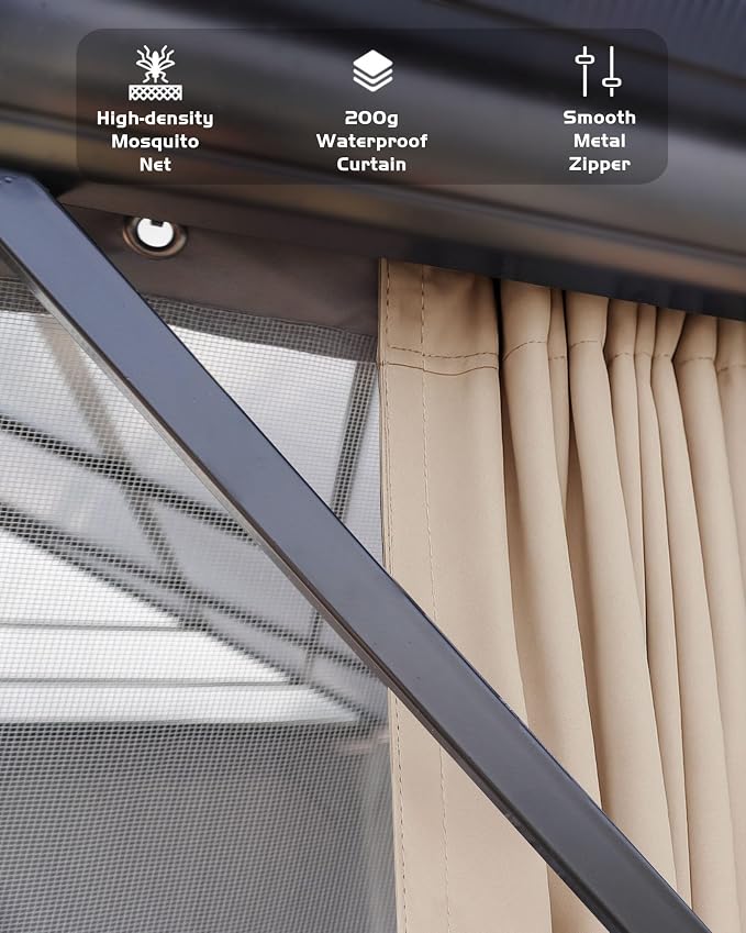 GarveeLife Hardtop Gazebo 10 ft x13 ft - Image 4