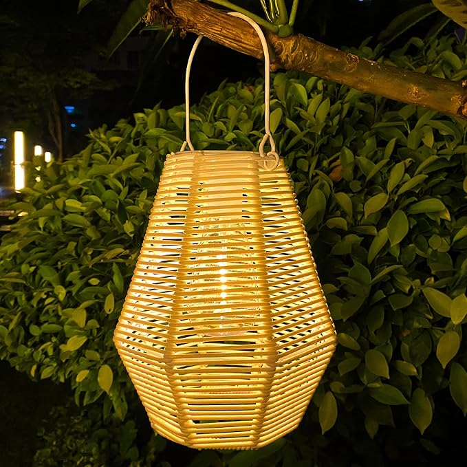 Outdoor Solar Lantern Hanging Decorative Rattan Lanterns - Image 4