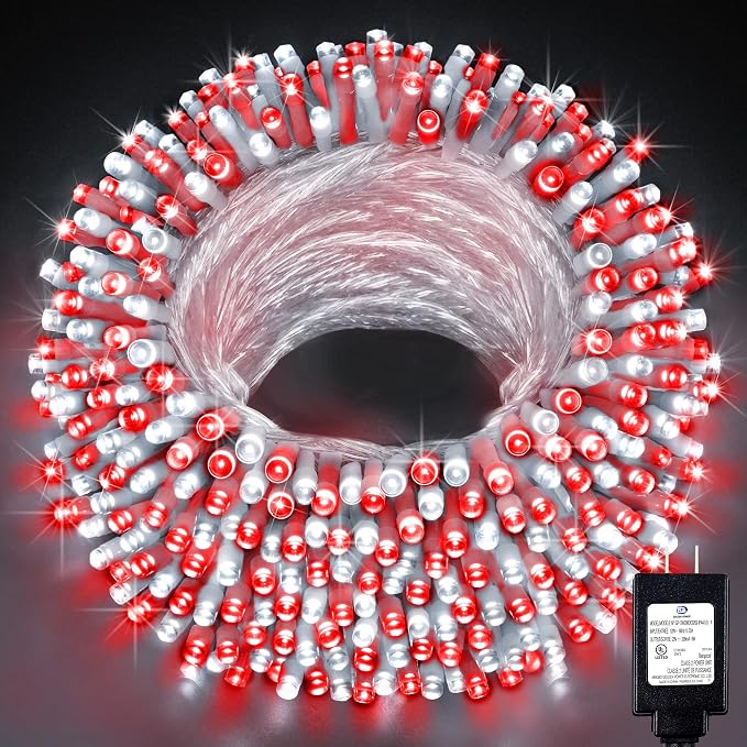 KNONEW 197FT 500 LED Christmas Lights Outdoor String Lights 8 Modes & Memory by KNONEW