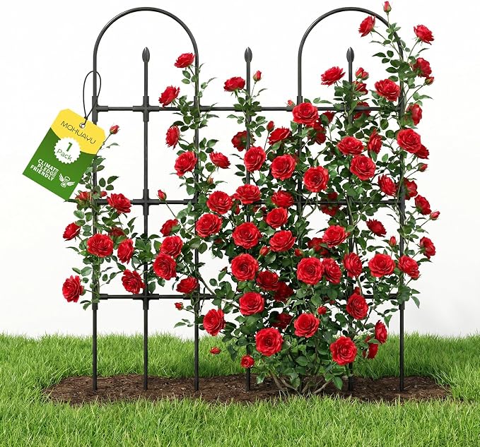 Trellis for Climbing Plants Outdoor, 47.2" H Garden Trellis, Rustproof Garden by MQHUAYU