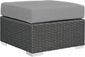 Modway EEI-1855-CHC-GRY Sojourn Outdoor Patio Sunbrella Ottoman in Canvas Gray by Modway