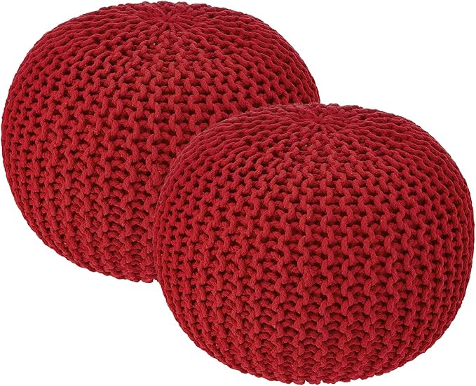 · REDEARTH · Round Pouf Ottoman by REDEARTH