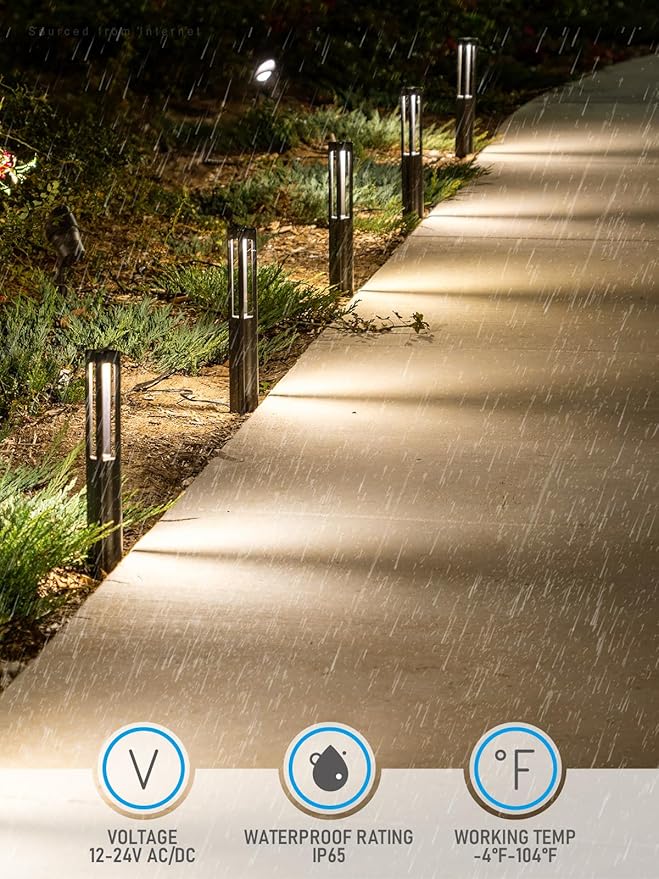 LEONLITE 12-Pack Low Voltage Path Lights, 3W LED Landscape Pathway Lights - Image 4