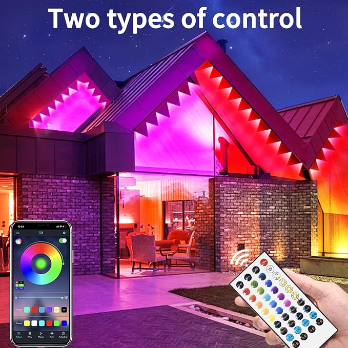 Permanent Outdoor Lights, 400ft RGB Outdoor Led Lights, Music Synchronised Eave - Image 2