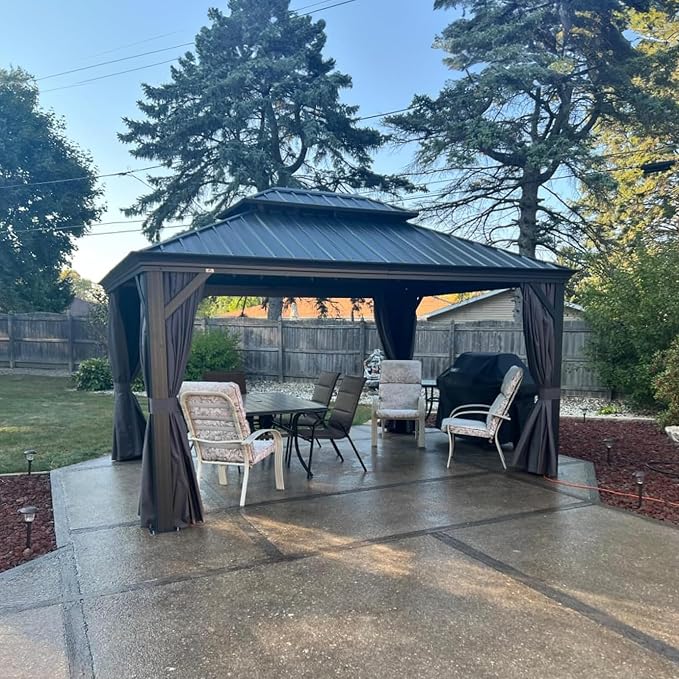 PURPLE LEAF 11' X 14' Hardtop Gazebo - Image 2