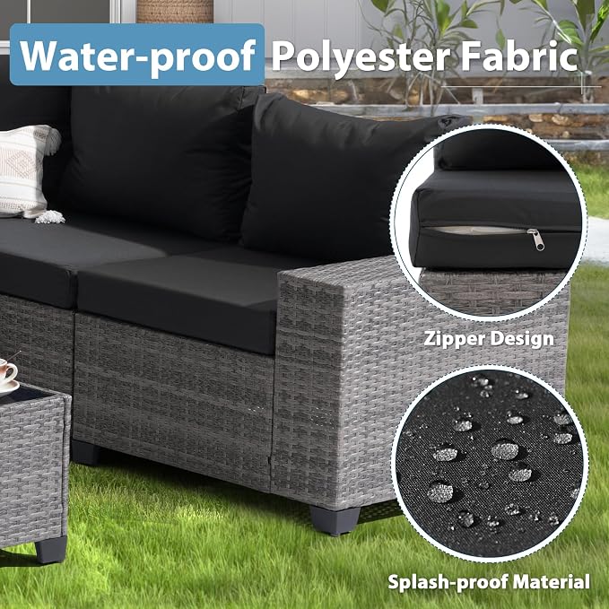 JOIVI 6 Piece Outdoor Patio Furniture Set - Image 6
