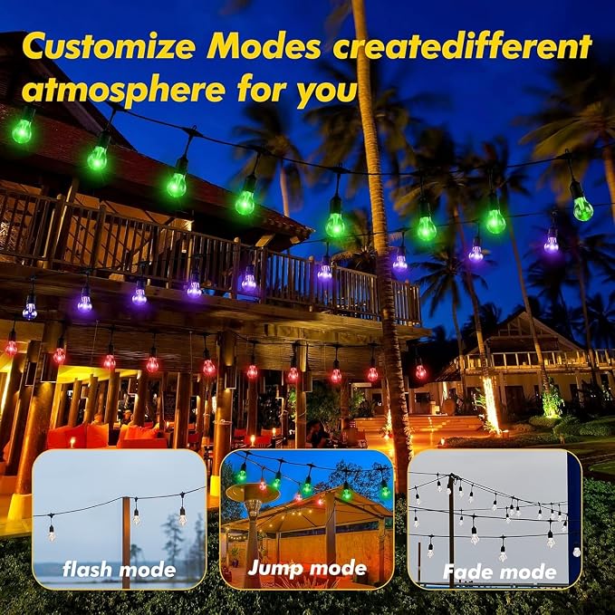 Auroraworld 144FT Solar RGB String Lights Outdoor, Dimmable Waterproof LED - Image 5