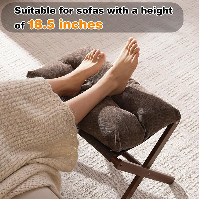 Ottoman Foot Rest- Bamboo Folding Stool, Foot Stools Small Ottman - Image 3