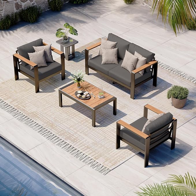 Aluminum Outdoor Patio Furniture Set by Oasbira